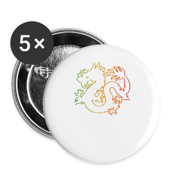 Dragon - Buttons large 2.2''/56 mm (5-pack) - white - Front