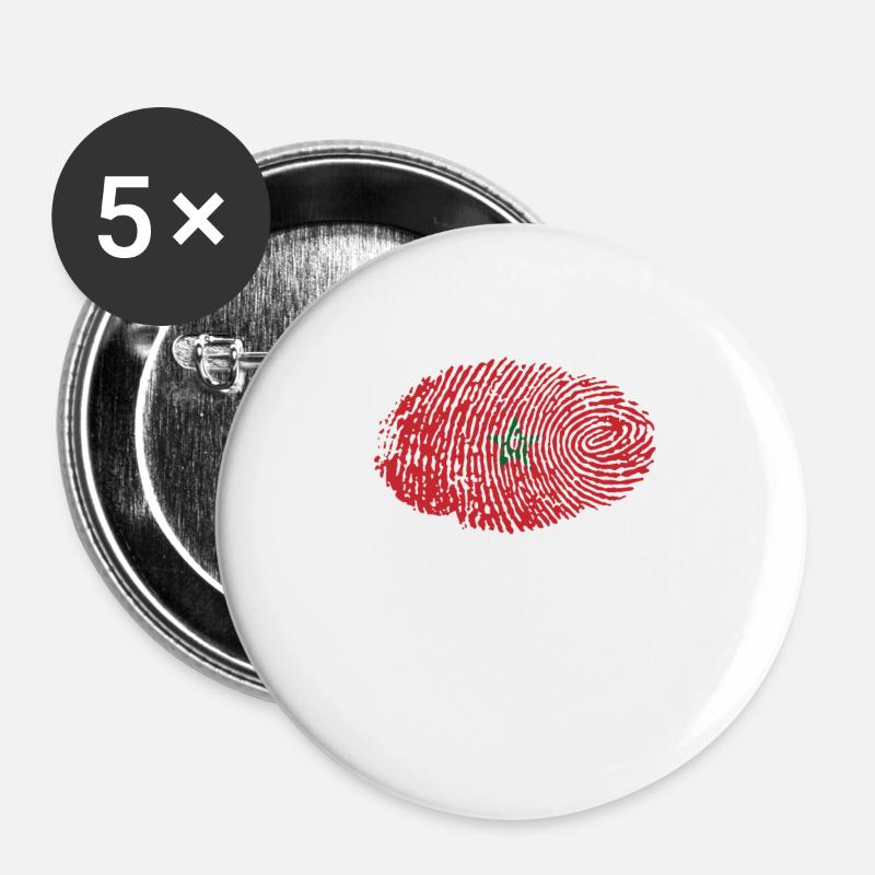 Morocco - Buttons large 2.2''/56 mm (5-pack) - white