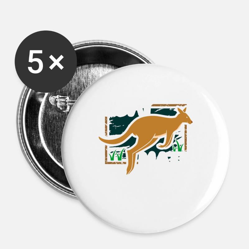 Kangaroo - Buttons large 2.2''/56 mm (5-pack) - white