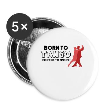 Tango - Lot de 5 grands badges (56 mm) - blanc - Devant