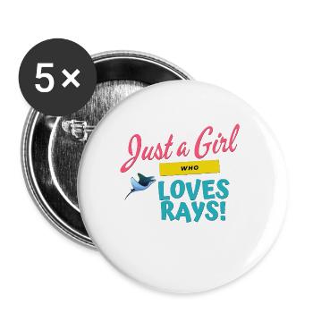Juste une fille qui loves rays - Lot de 5 grands badges (56 mm) - blanc - Devant