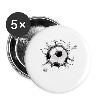 Football Football Player Ball Soccer Fan Gift - Buttons large 2.2''/56 mm (5-pack) - white - Front