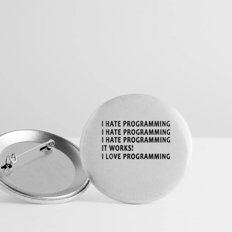 Programmierer Ich Hasse Programmieren Buttons groß 56 mm (5er Pack)