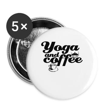 Yoga Coffee Naps Yoga - Buttons large 2.2''/56 mm (5-pack) - white - Front