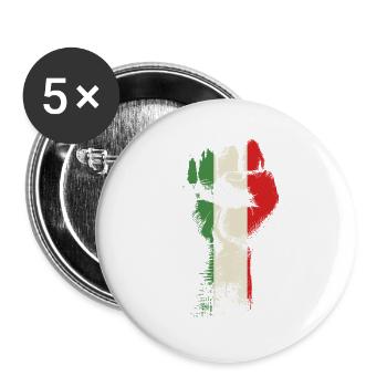 Italy - Buttons large 2.2''/56 mm (5-pack) - white - Front