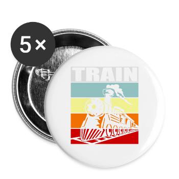 train - Buttons large 2.2''/56 mm (5-pack) - white - Front