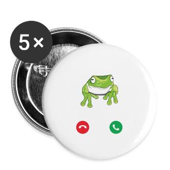 frog - Buttons large 2.2''/56 mm (5-pack) - white - Front