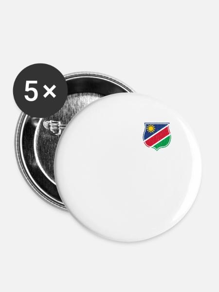 Namibia - Buttons groß 56 mm (5er Pack) - Weiß