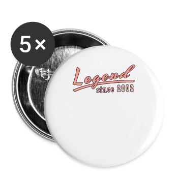 legend since 2002 - Lot de 5 grands badges (56 mm) - blanc - Devant