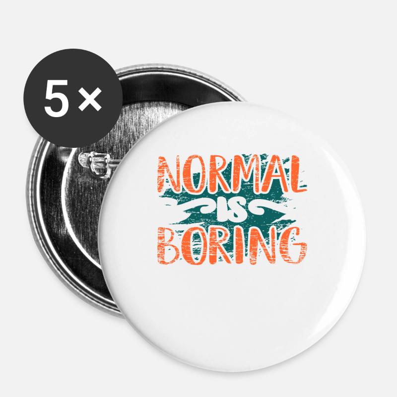 Funny quote - Buttons large 2.2''/56 mm (5-pack) - white