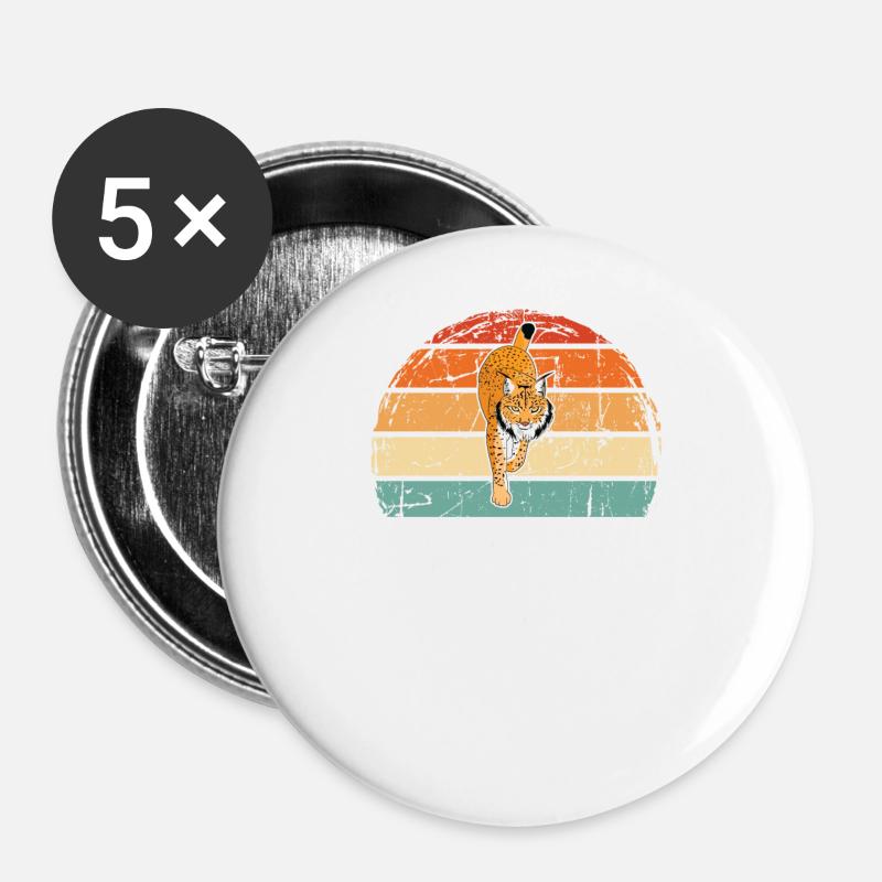 lynx - Buttons large 2.2''/56 mm (5-pack) - white