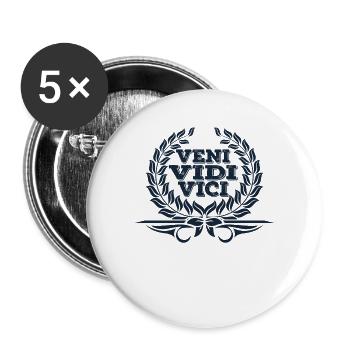 Julius Caesar Ancient Latin Rome Quote Gift - Buttons large 2.2''/56 mm (5-pack) - white - Front
