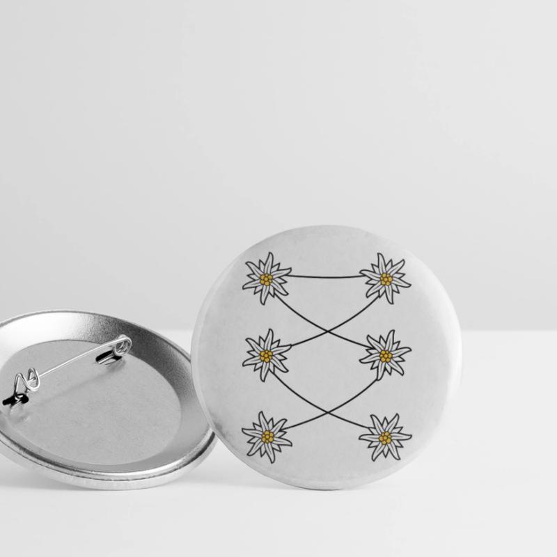 Dirndl apron Edelweiss Buttons large 2.2''/56 mm (5-pack)