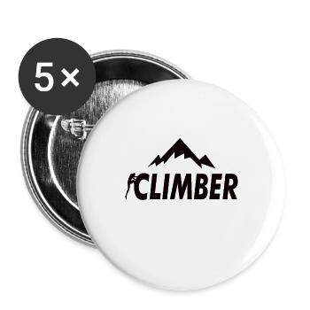 Climbing gift - Buttons large 2.2''/56 mm (5-pack) - white - Front