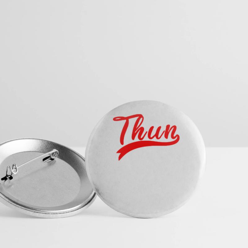 Thun Script Rot Logo Buttons groß 56 mm (5er Pack)