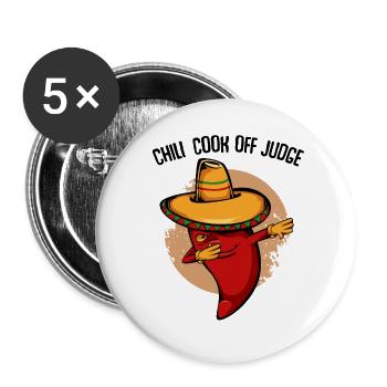 Chili Fiesta Dance - Buttons large 2.2''/56 mm (5-pack) - white - Front