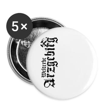 Welterbe Arzgebirg Erzgebirge Erzgebirger Sachsen - Buttons groß 56 mm (5er Pack) - Weiß - Vorne