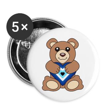 Nazar - Buttons groß 56 mm (5er Pack) - Weiß - Vorne