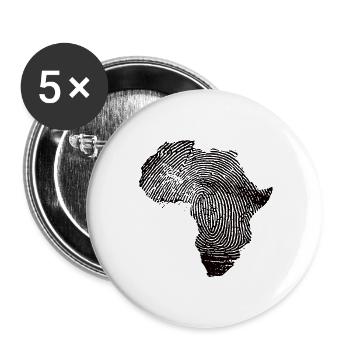 Afrika Afrika Kleidung Afrika Geschenk - Buttons groß 56 mm (5er Pack) - Weiß - Vorne