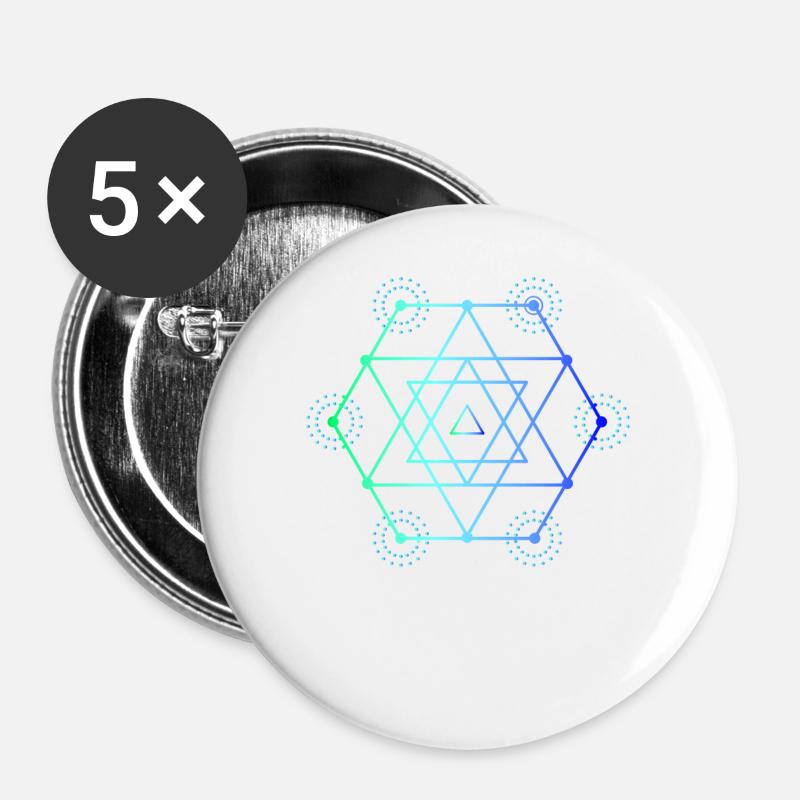 Geometry math math - Buttons large 2.2''/56 mm (5-pack) - white