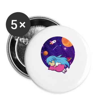 Grandhomme avec humour pour enfants douillet - Lot de 5 grands badges (56 mm) - blanc - Devant