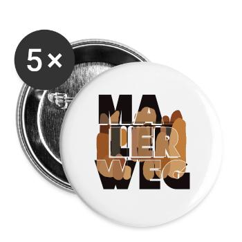 Malerweg - Buttons large 2.2''/56 mm (5-pack) - white - Front