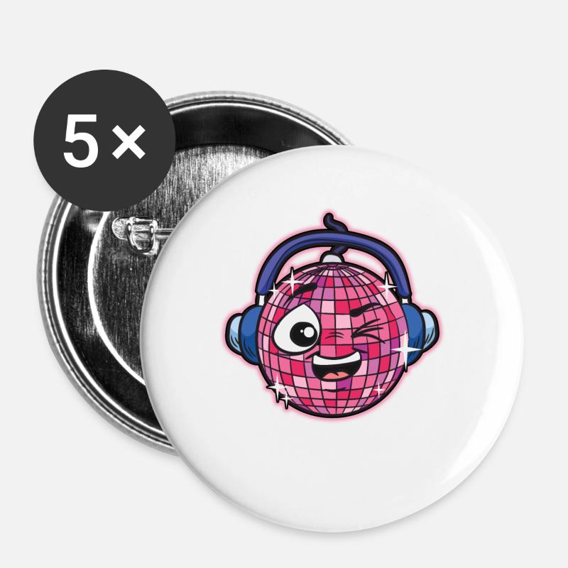 Disco ball Funny disco ball humor - Buttons large 2.2''/56 mm (5-pack) - white