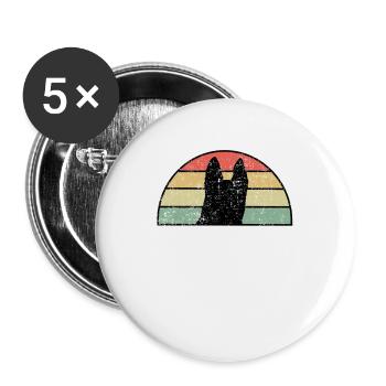 Belgian Shepherd Dog Animal Belgian - Buttons large 2.2''/56 mm (5-pack) - white - Front