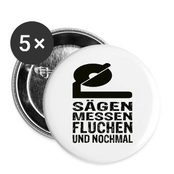 Handwerker - Buttons groß 56 mm (5er Pack) - Weiß - Vorne
