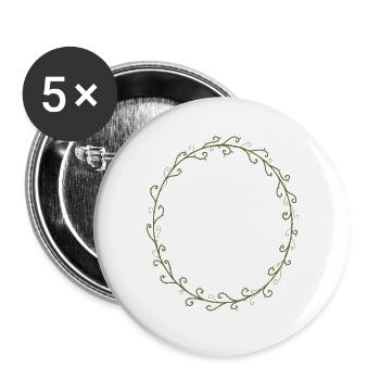 Die Natur ist meine Kirche Wicca Pagan - Buttons groß 56 mm (5er Pack) - Weiß - Vorne