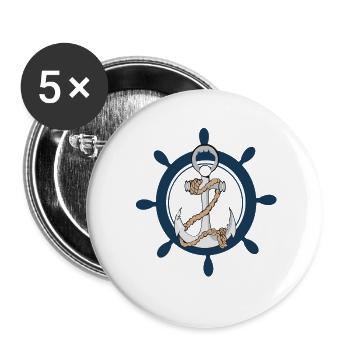 Anchor with hard port steering wheel - Buttons large 2.2''/56 mm (5-pack) - white - Front