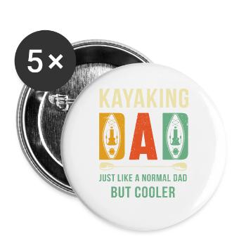Dad Kayak Shirt - Kayak Lover Gifts - Kayaking Shi - Buttons large 2.2''/56 mm (5-pack) - white - Front
