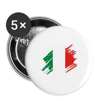 Italy - Buttons large 2.2''/56 mm (5-pack) - white - Front