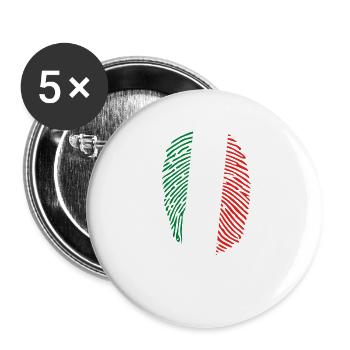 Italy - Buttons large 2.2''/56 mm (5-pack) - white - Front