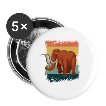 Mammoth - Buttons large 2.2''/56 mm (5-pack) - white - Front