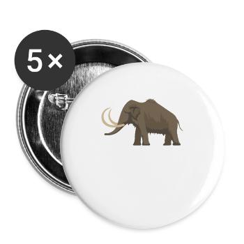 Mammoth - Buttons large 2.2''/56 mm (5-pack) - white - Front