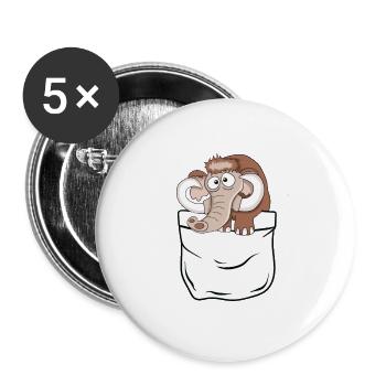 mammoth - Buttons large 2.2''/56 mm (5-pack) - white - Front