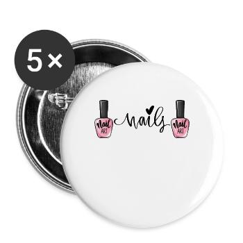 Nail polish nail design manicure nail salon nails - Buttons large 2.2''/56 mm (5-pack) - white - Front