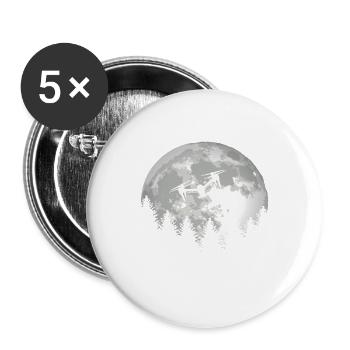 Drone Drone Drones for Drone Pilots - Buttons large 2.2''/56 mm (5-pack) - white - Front