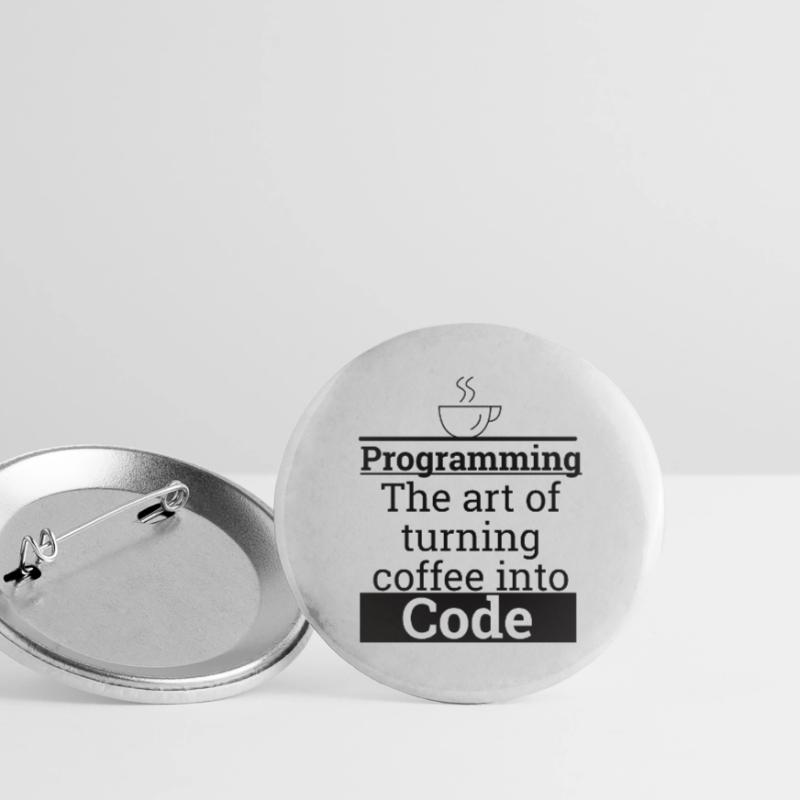 « Programming Coffee to Code » | Programmeurs Lot de 5 grands badges (56 mm)