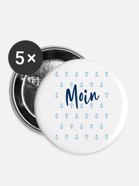 Anker Moin - Buttons groß 56 mm (5er Pack) - Weiß