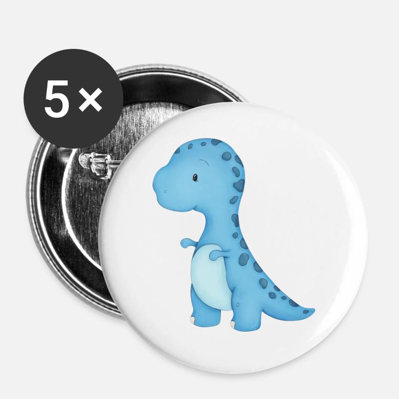 Dino Baby - Buttons large 2.2''/56 mm (5-pack) - white
