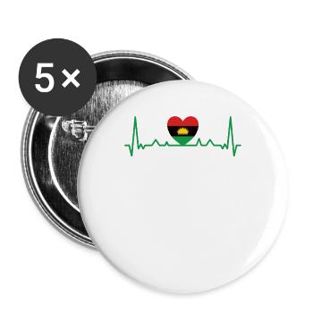 Biafra - Lot de 5 grands badges (56 mm) - blanc - Devant