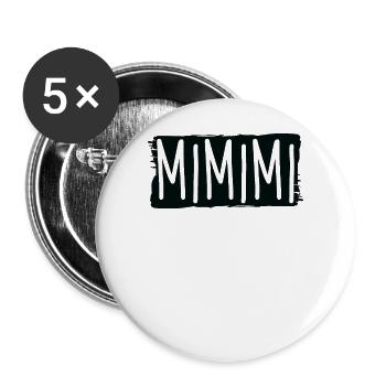 Lustige Sprüche mimimi - Buttons groß 56 mm (5er Pack) - Weiß - Vorne