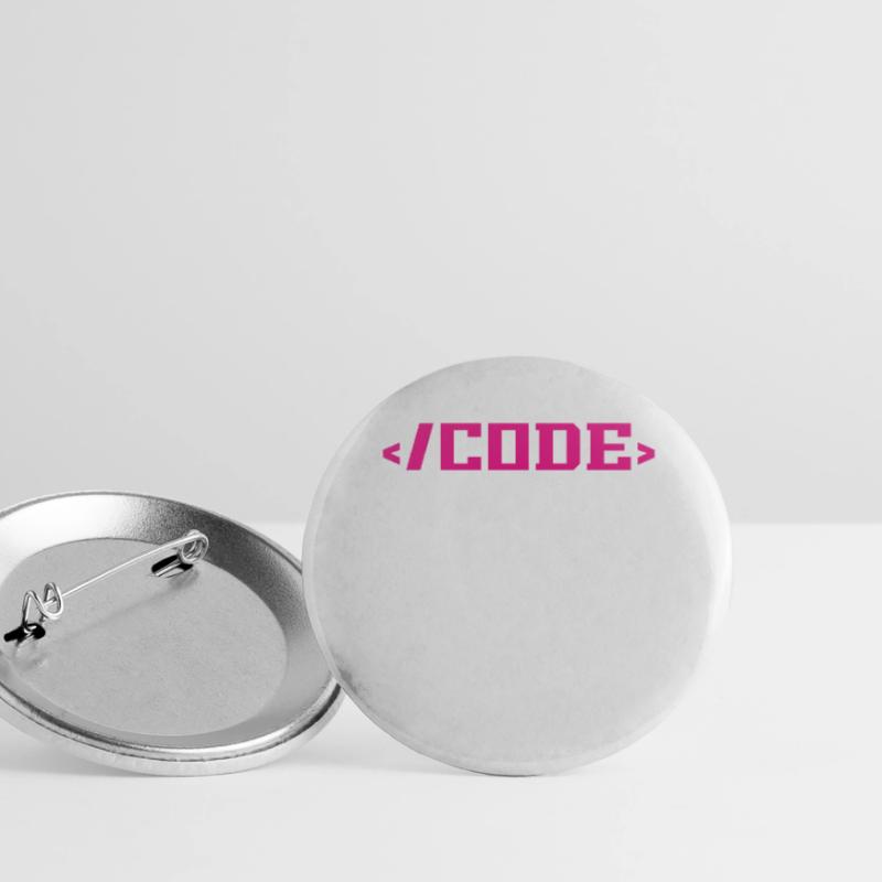 Codierung Programmierung Informatik Buttons groß 56 mm (5er Pack)