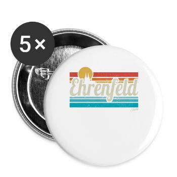 Ehrenfeld Veedel Cologne Quarter Retro Vintage Surfer - Buttons large 2.2''/56 mm (5-pack) - white - Front