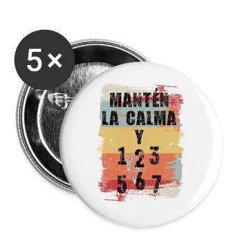 Keep Calm And Dance Salsa - Buttons large 2.2''/56 mm (5-pack) - white - Front