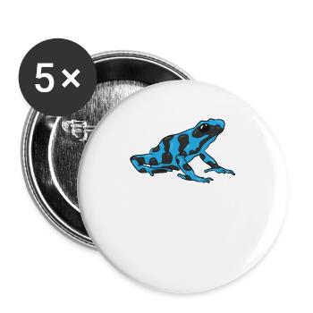 Blue Poison Dart Frog Dendrobatidae Poison Arrow - Buttons large 2.2''/56 mm (5-pack) - white - Front