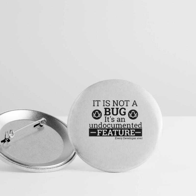 « Not a Bug » | Programmeur, programmeur Lot de 5 grands badges (56 mm)
