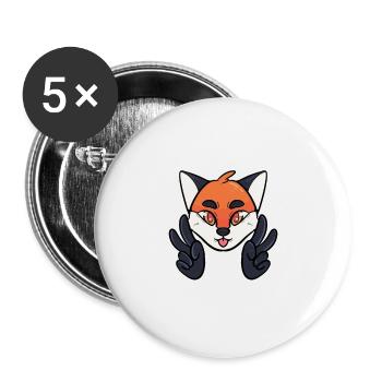 I am a Furry Pet Owner Gift - Buttons large 2.2''/56 mm (5-pack) - white - Front